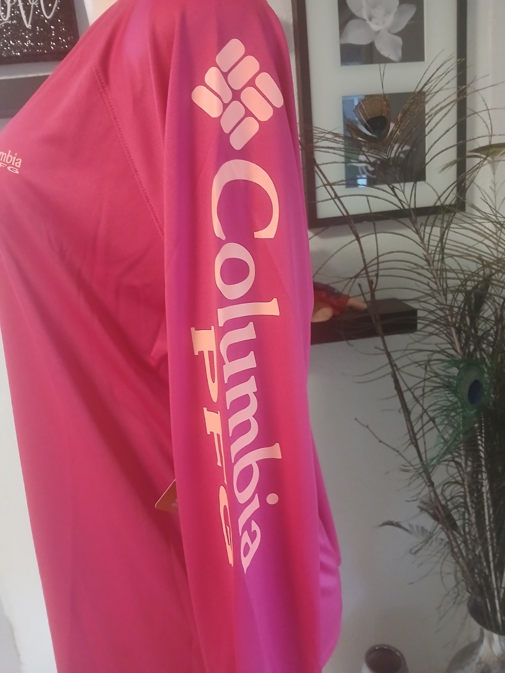 Columbia Women's Long Sleeve Pink Performance Tee - Picture 5 of 9